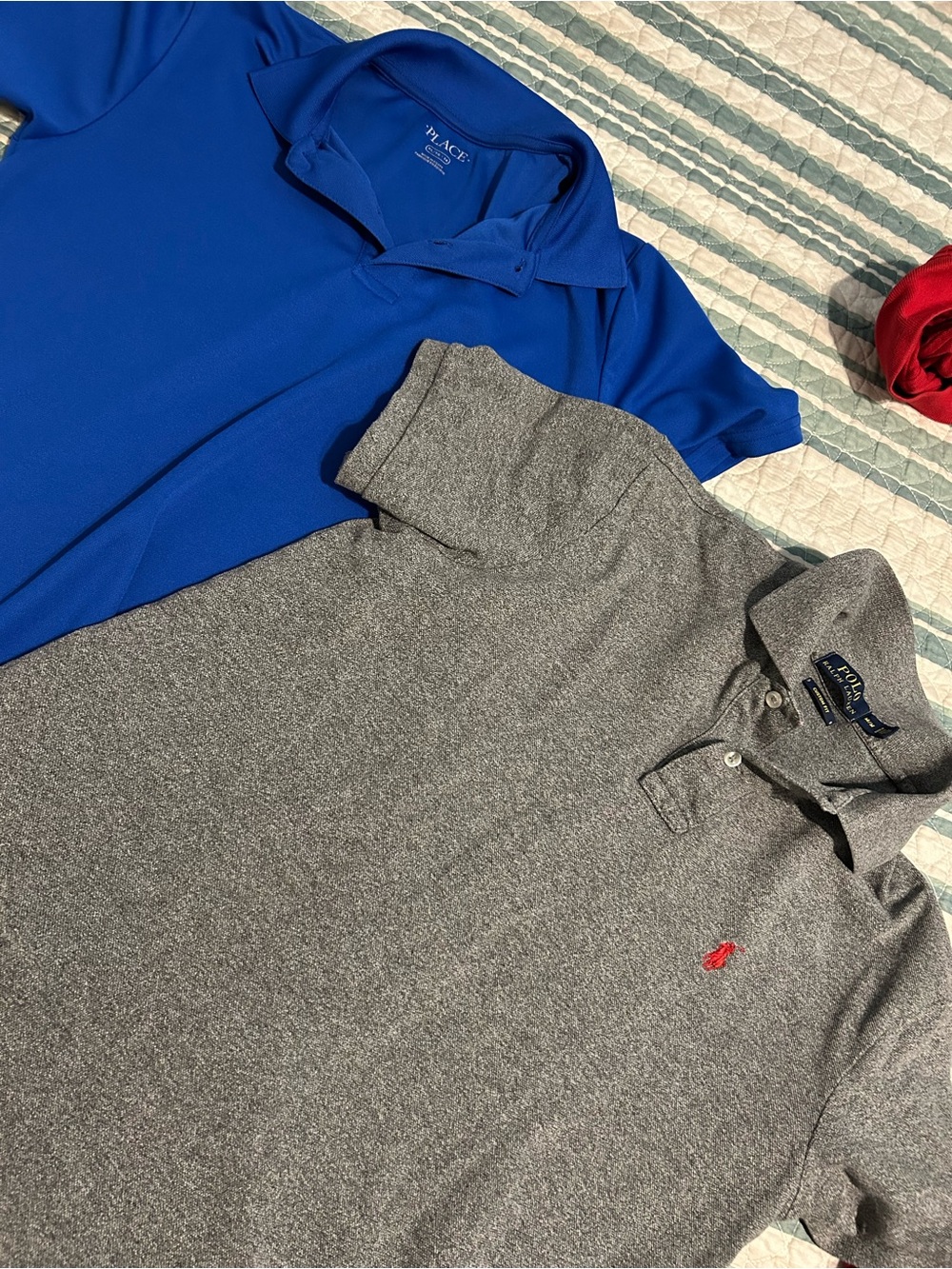 Polo by Ralph Lauren Gray Heather Polo with Red Logo